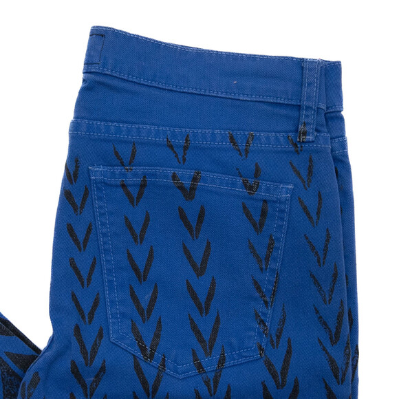 Current/Elliott The Ankle Skinny Cobalt Blue Chevron Jeans Size 29 - Picture 4 of 11